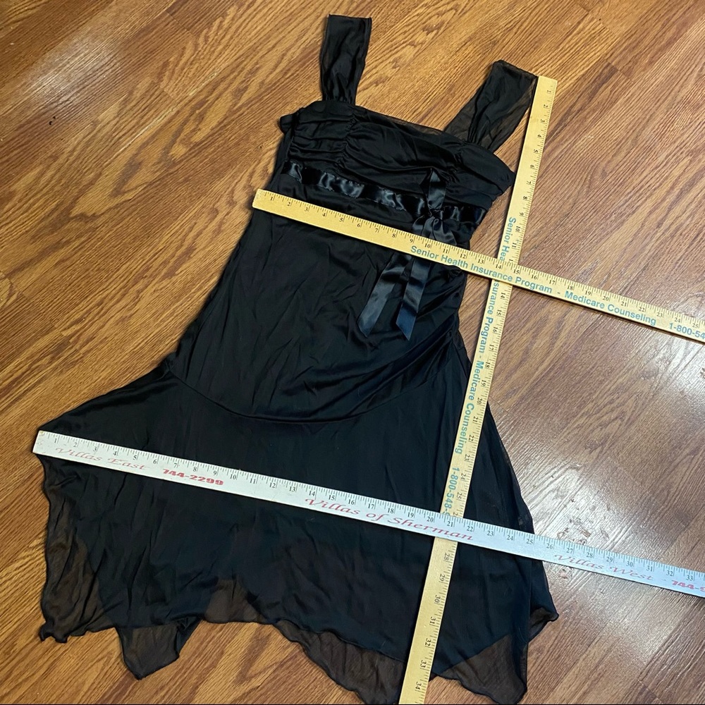 Vintage Y2K Mesh Dress Y2K Dress Sheer Dress Homecoming Prom Black Slip Dress - Picture 12 of 14